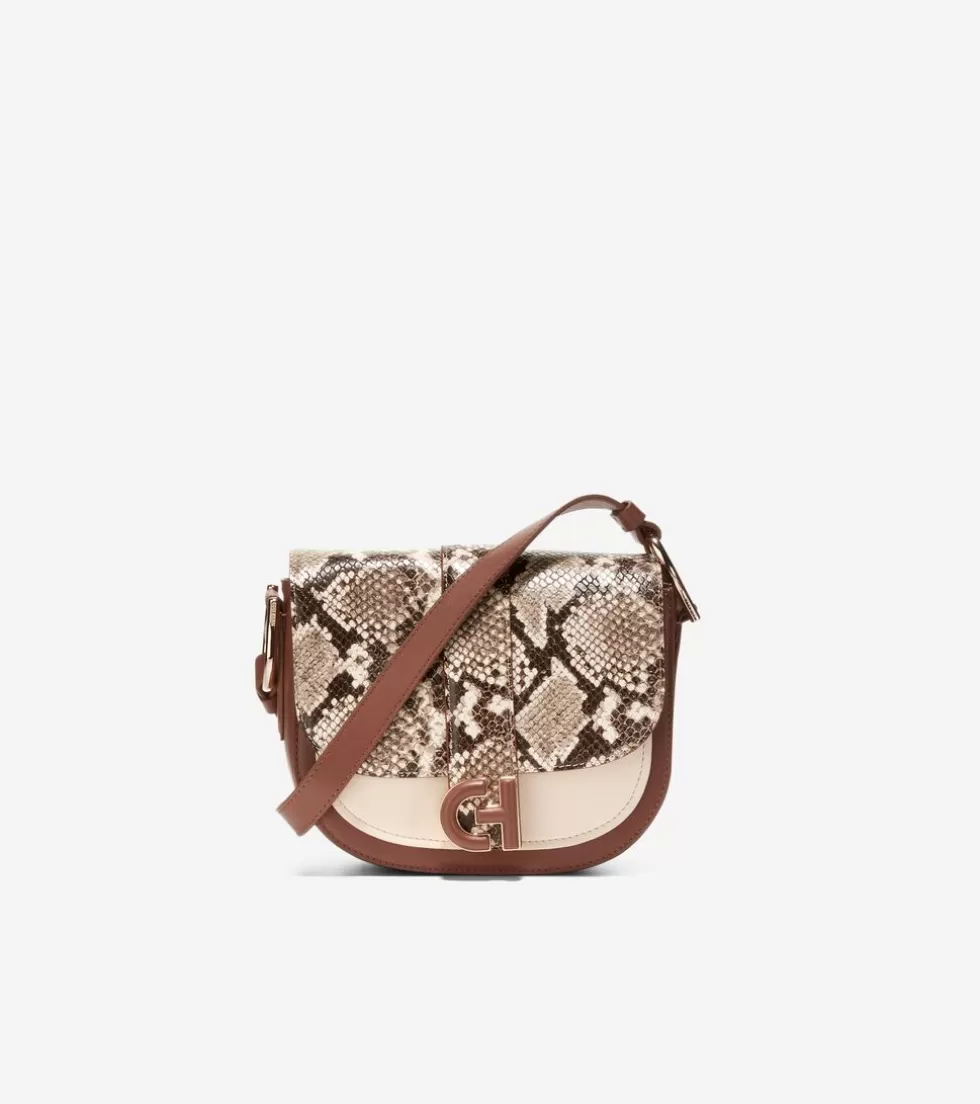 Cole Haan CROSSBODY BAGS | CROSSBODY BAGS^Essential Mini Saddle SnakePrint-Sand-DarkCuoioBrown