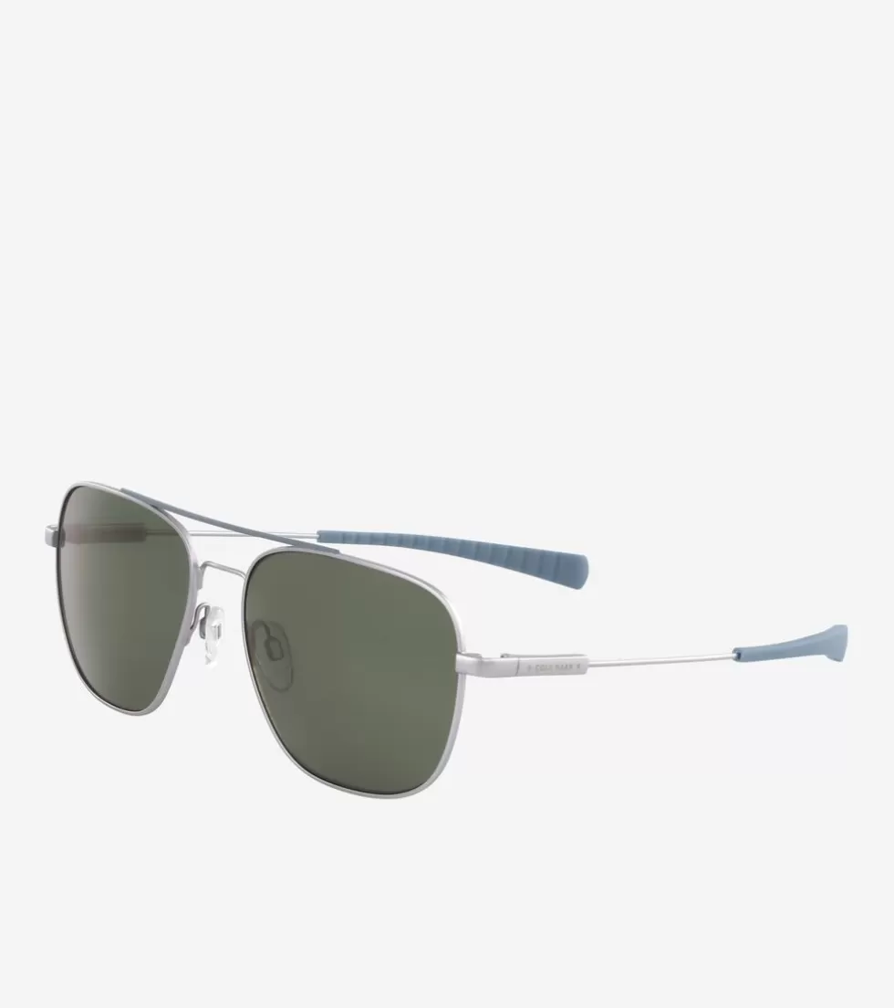 Cole Haan SUNGLASSES | SUNGLASSES^Flexible Navigator Sunglasses Silver