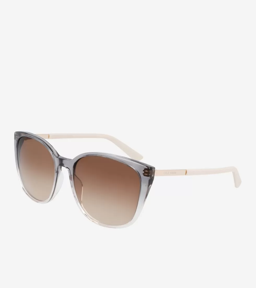 Cole Haan SUNGLASSES | SUNGLASSES^Flexible Square Cat Eye Sunglasses TaupeFade
