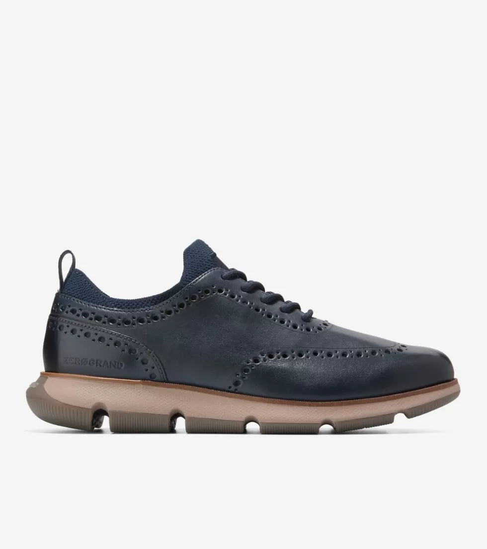 Cole Haan DRESS SHOES | OXFORDS^Men’s 4.ZERØGRAND Wingtip Oxfords NavyBlazerBlue-IrishCoffee-Truffle