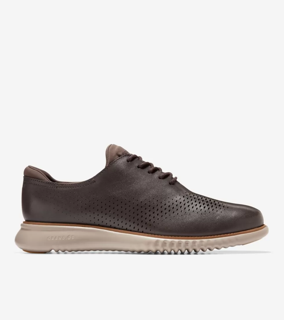 Cole Haan DRESS SHOES | OXFORDS^Men's 2.ZERØGRAND Laser Wingtip Oxfords DarkChocolate-Cobblestone