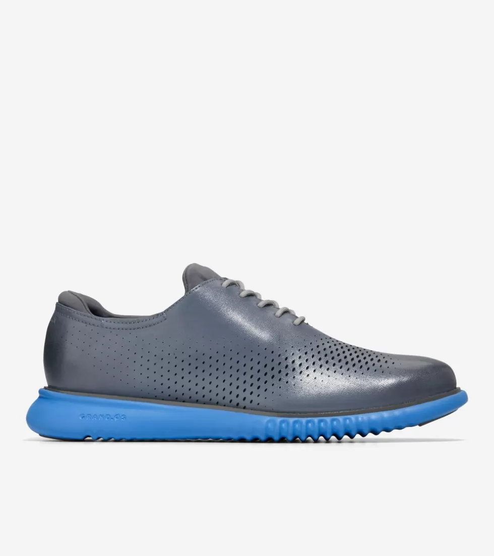 Cole Haan OXFORDS^Men's 2.ZERØGRAND Laser Wingtip Oxfords FolkstoneGray-Marina