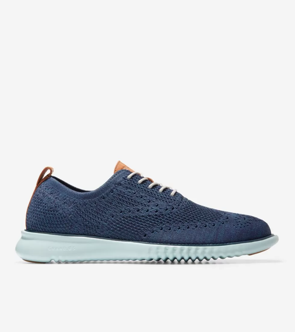 Cole Haan OXFORDS^Men's 2.ZERØGRAND Oxfords BlueWingTealStitchlite™-CloudBlue