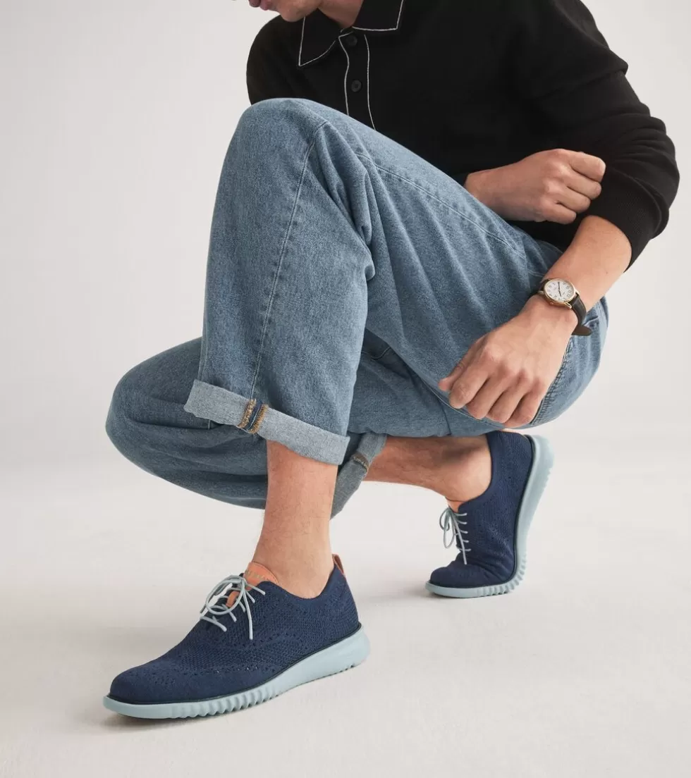 Cole Haan OXFORDS^Men's 2.ZERØGRAND Oxfords BlueWingTealStitchlite™-CloudBlue