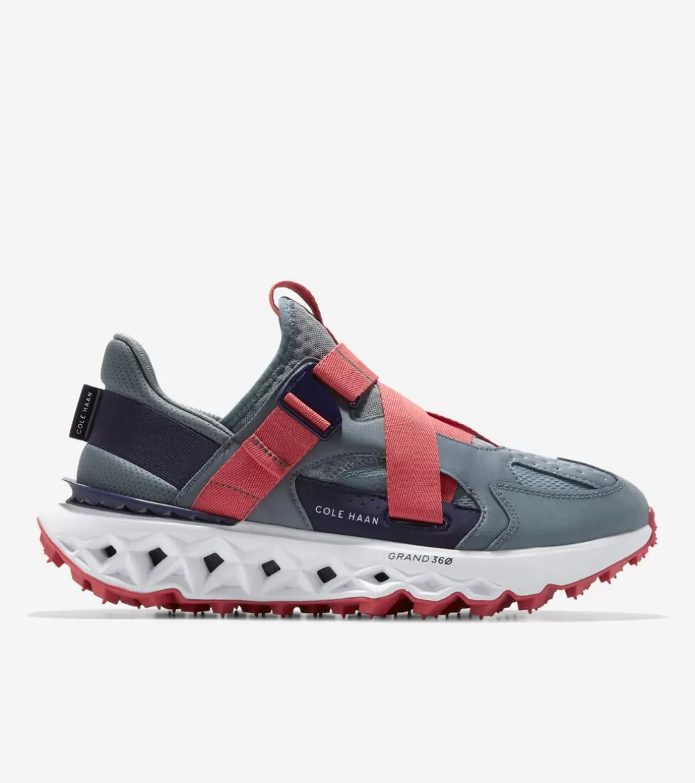 Cole Haan RUNNING SHOES | SNEAKERS^Men's 5.ZERØGRAND Monk Strap Running Shoes StormGray-MineralRed-OpticWhite
