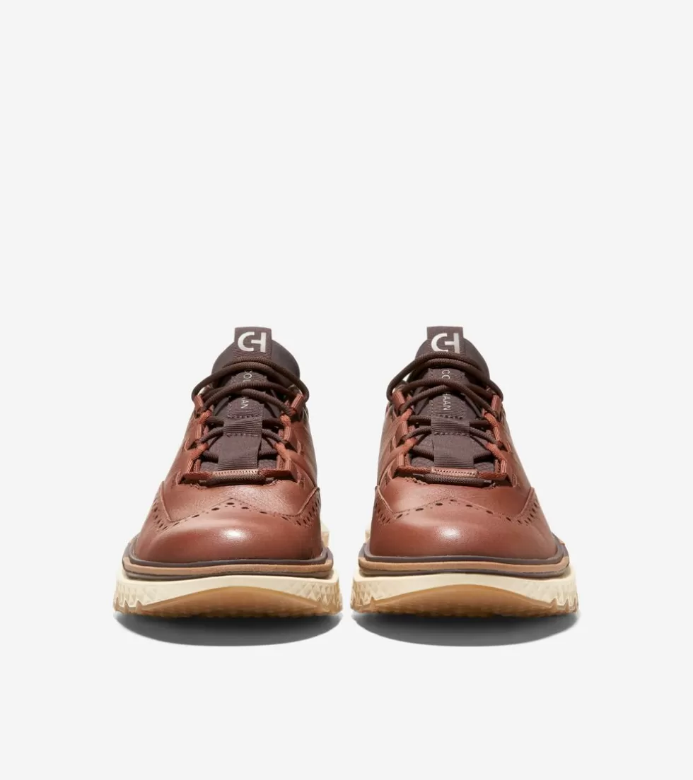 Cole Haan DRESS SHOES | OXFORDS^Men's 5.ZERØGRAND Wingtip Oxfords DarkSequoia-AlabasterGleam