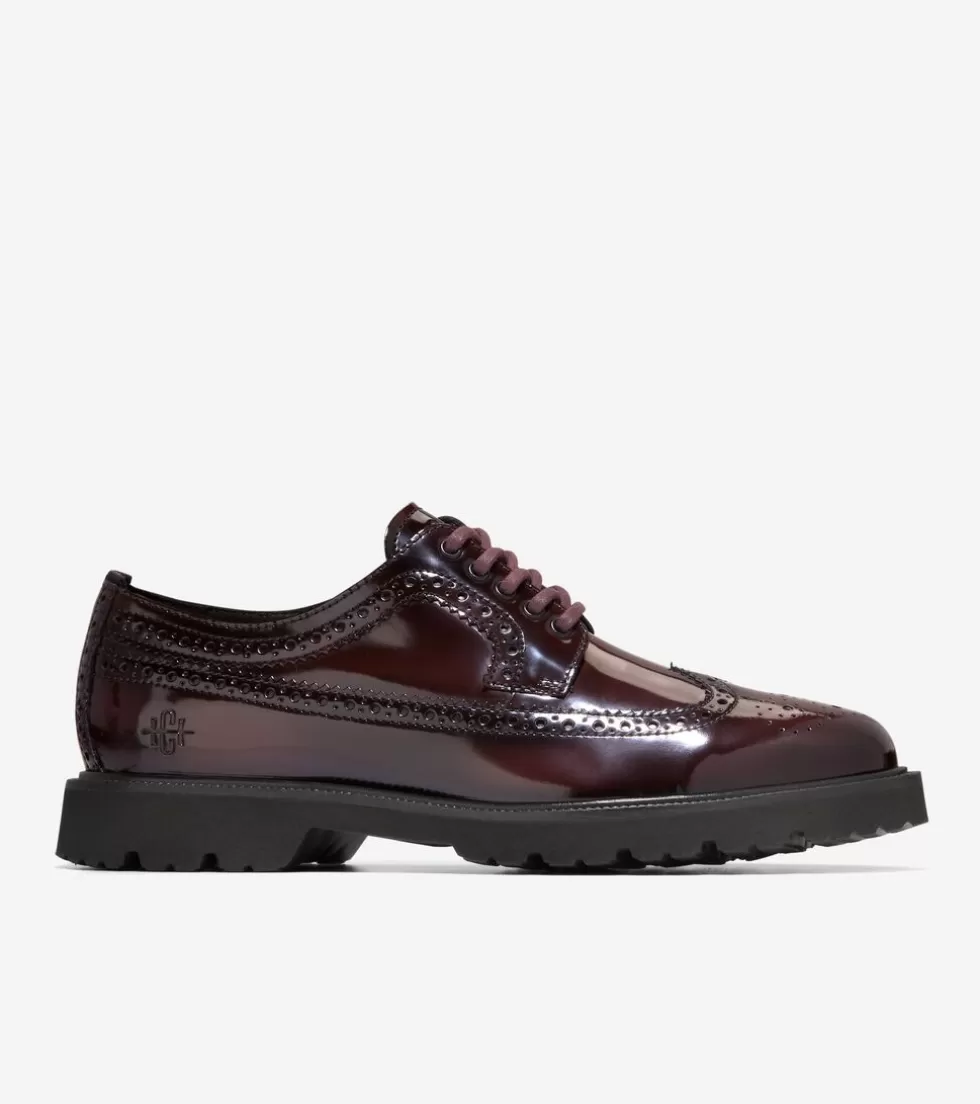 Cole Haan DRESS SHOES | OXFORDS^Men's American Classics Longwing Oxfords DeepBurgundyBrush-Off-Black