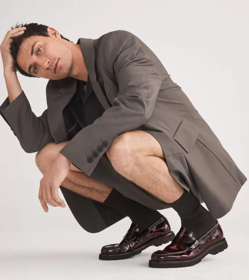 Cole Haan EXTENDED SIZES & WIDTHS | DRESS SHOES^Men's American Classics Penny Loafer DeepBurgundy-Black