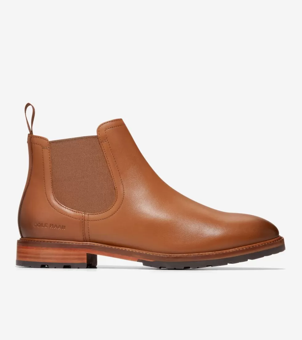 Cole Haan BOOTS^Men's Berkshire Lug Water-Resistant Chelsea Boot BritishTan