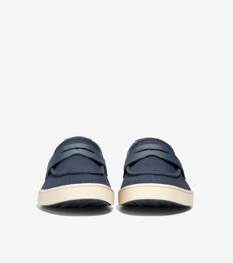 Cole Haan LOAFERS & DRIVERS^Men's Canvas Pinch Weekender Penny Loafers NavyBlazerBlue-Angora