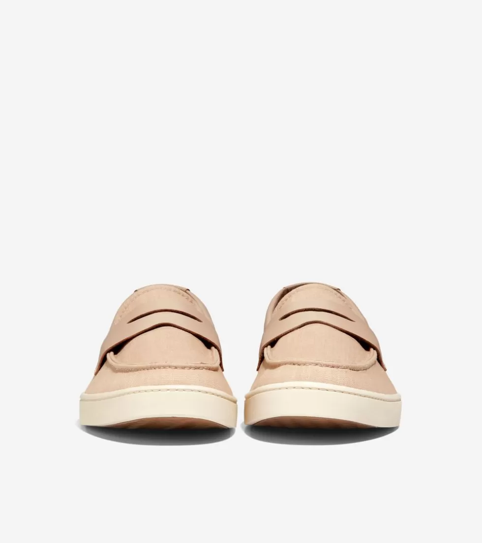 Cole Haan LOAFERS & DRIVERS^Men's Canvas Pinch Weekender Penny Loafers SesameTan-Angora