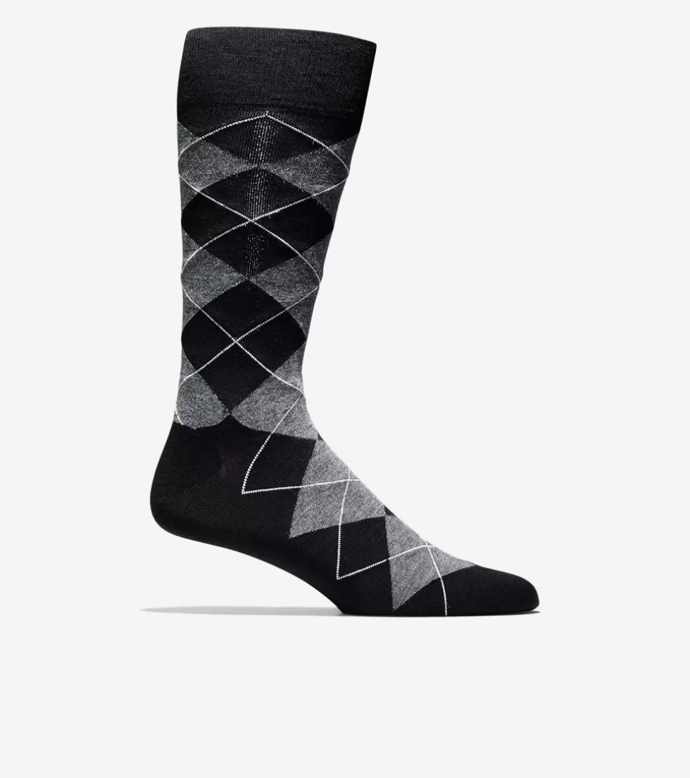 Cole Haan SOCKS | SOCKS^Men's Classic Argyle Crew Socks Black
