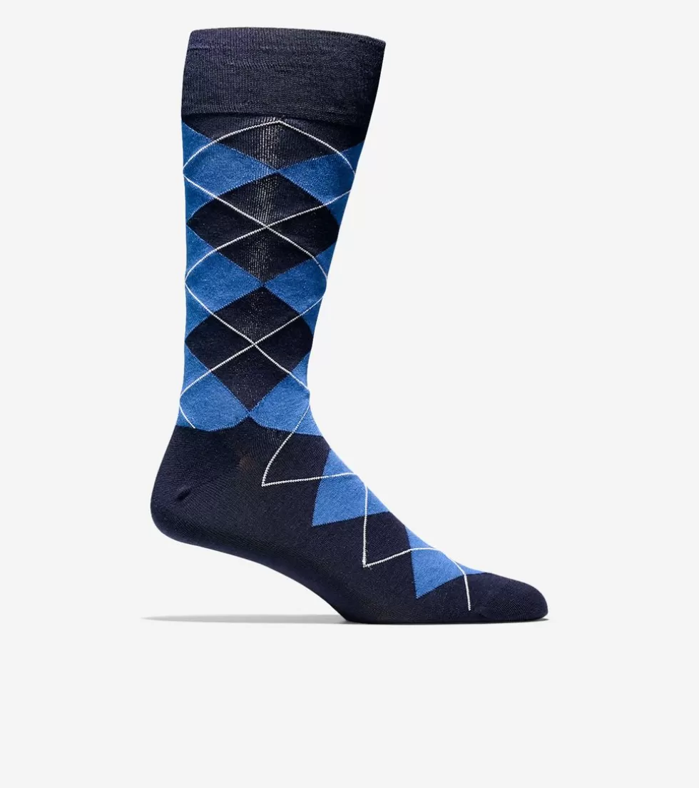 Cole Haan SOCKS | SOCKS^Men's Classic Argyle Crew Socks Navy