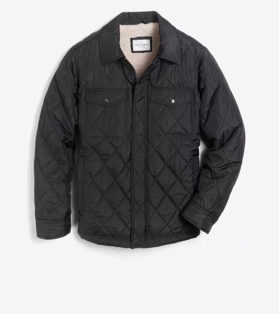 Cole Haan QUILTED JACKETS | COATS & JACKETS^Men's Diamond Quilted Jacket Black