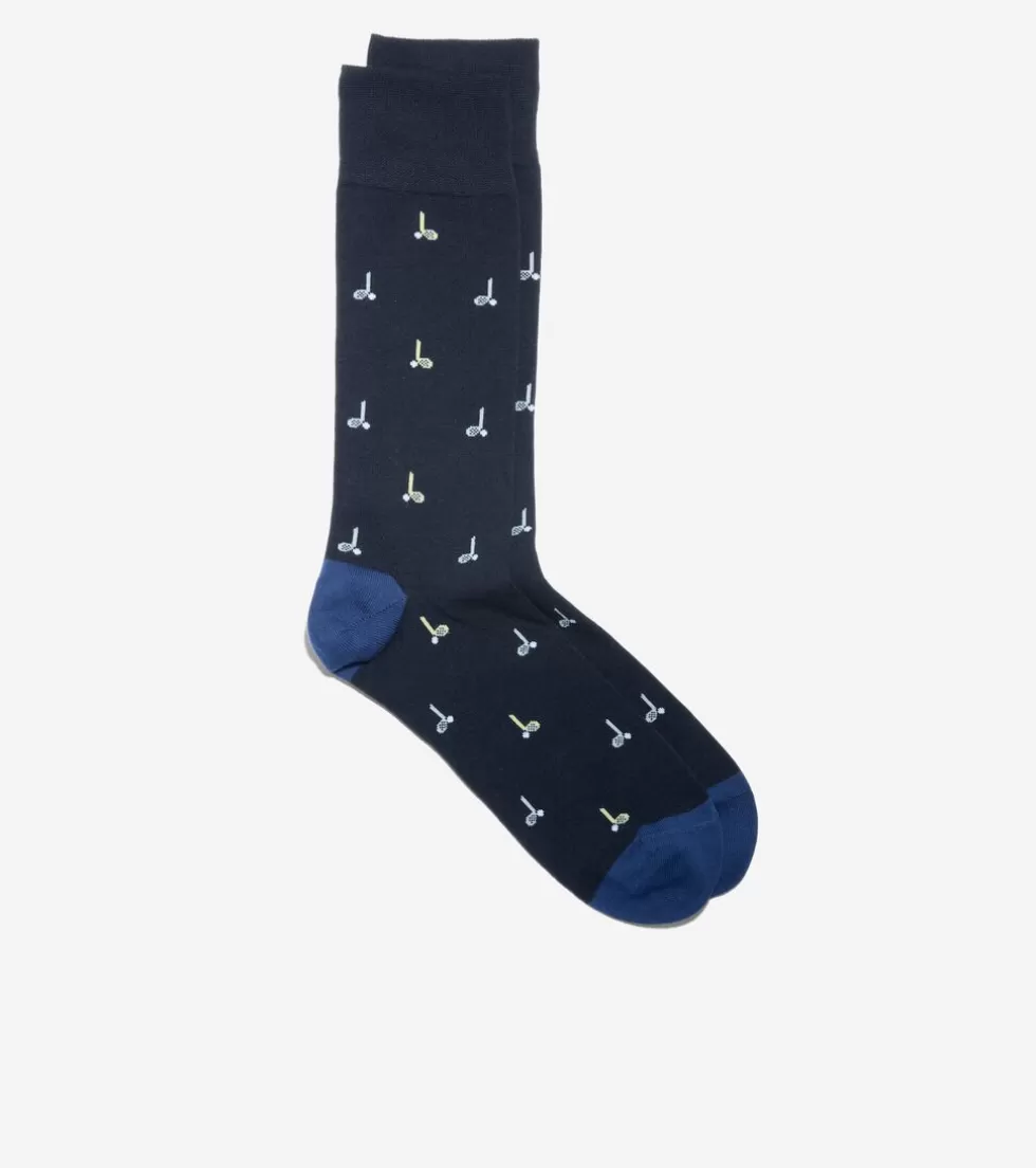 Cole Haan SOCKS | SOCKS^Men's Golf Club Dress Crew Socks NavyBlue