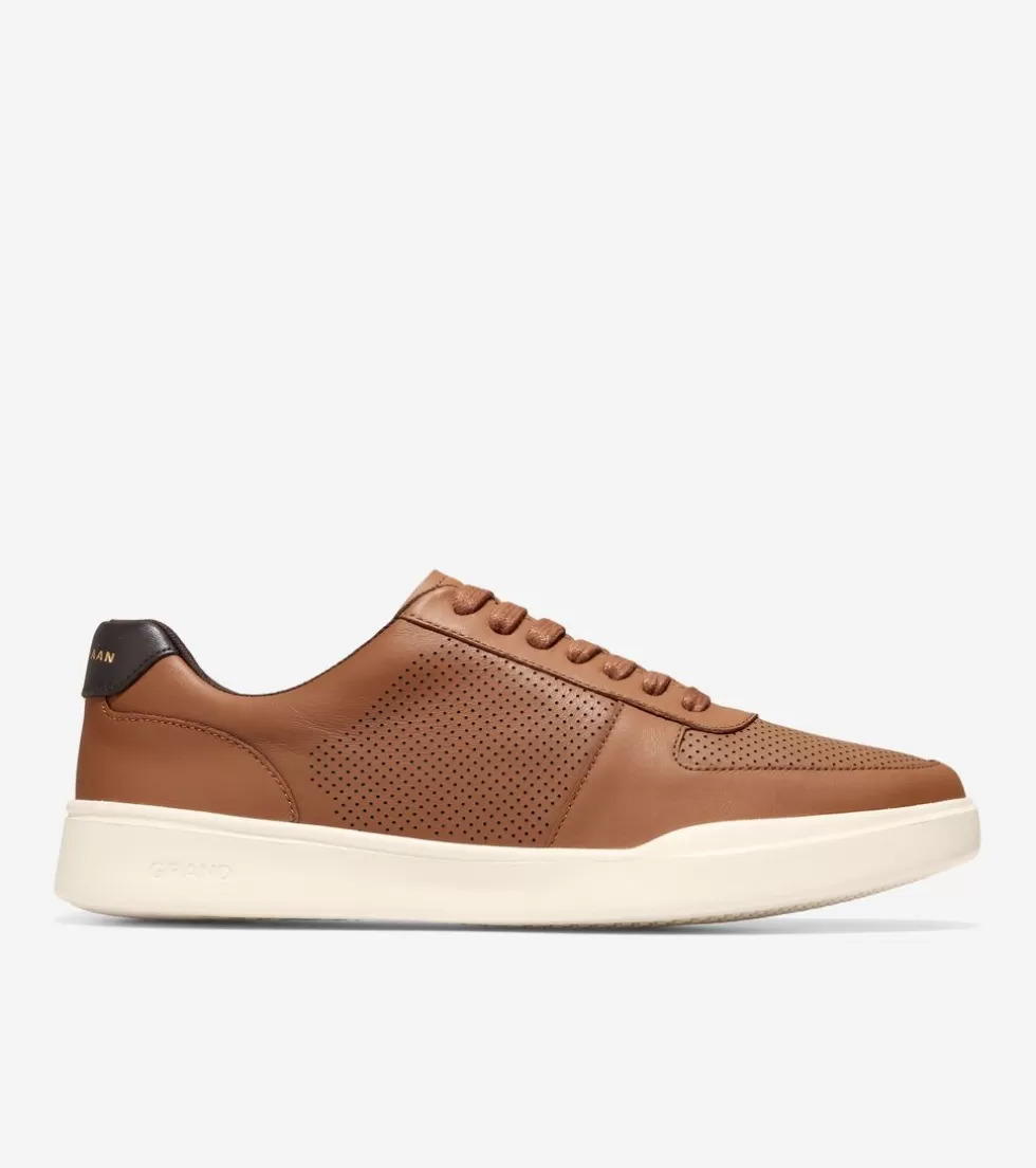 Cole Haan EXTENDED SIZES & WIDTHS | SNEAKERS^Men's Grand Crosscourt Modern Tennis Sneakers BritishTanPerforated-DarkBrown