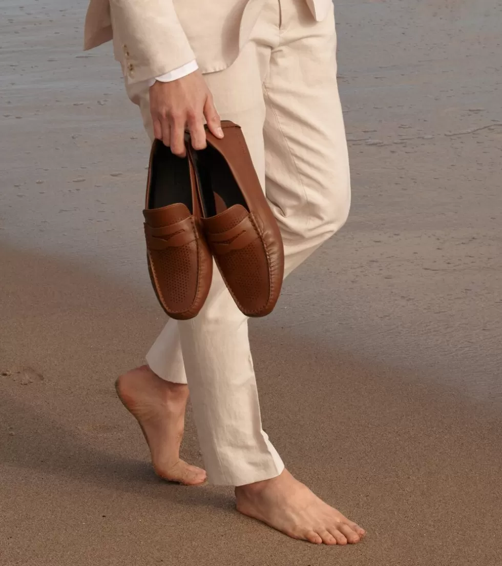 Cole Haan EXTENDED SIZES & WIDTHS | DRESS SHOES^Men's Grand Laser Penny Driver BritishTan-Java