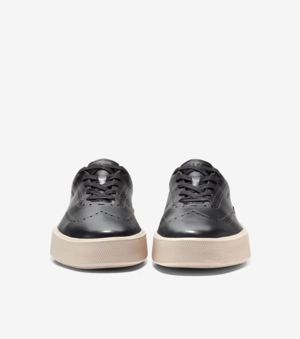 Cole Haan SNEAKERS^Men's GrandPrø Crew Wingtip Sneakers Black-Birch