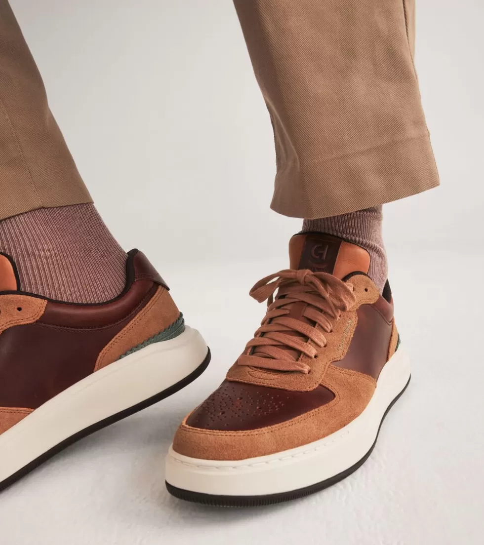 Cole Haan SNEAKERS^Men's GrandPrø Crossover Sneakers AcornBrown-Trellis-Ivory