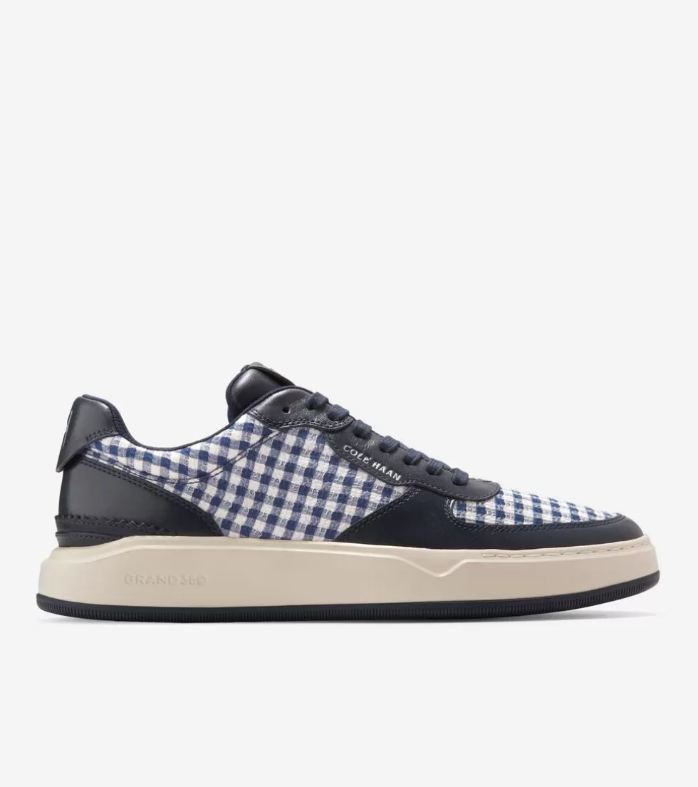 Cole Haan SNEAKERS^Men's GrandPrø Crossover Sneakers NavyBlazer-Gingham-Ivory