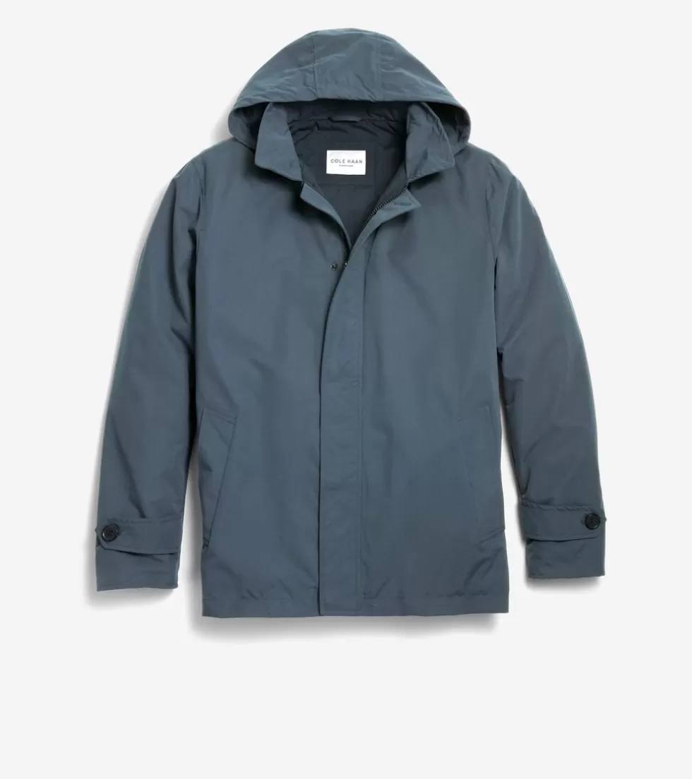 Cole Haan SOFTSHELL JACKETS | RAIN JACKETS^Men's Hooded Rain Jacket Navy