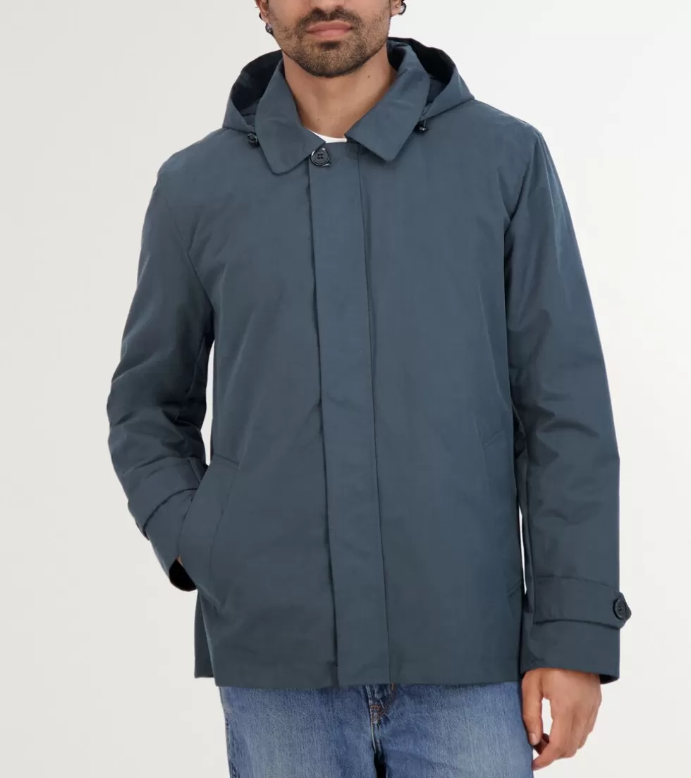 Cole Haan SOFTSHELL JACKETS | RAIN JACKETS^Men's Hooded Rain Jacket Navy