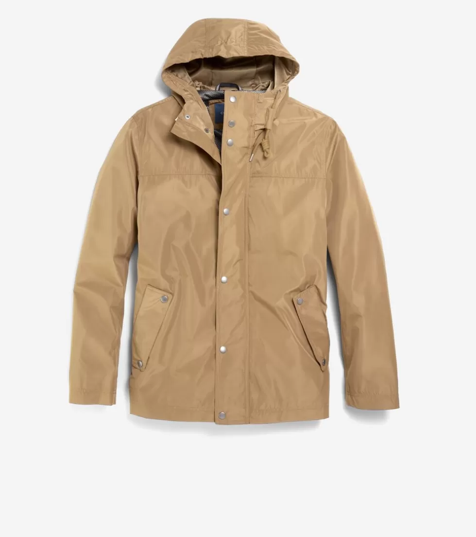 Cole Haan RAIN JACKETS | COATS & JACKETS^Men's Hooded Rain Jacket Khaki