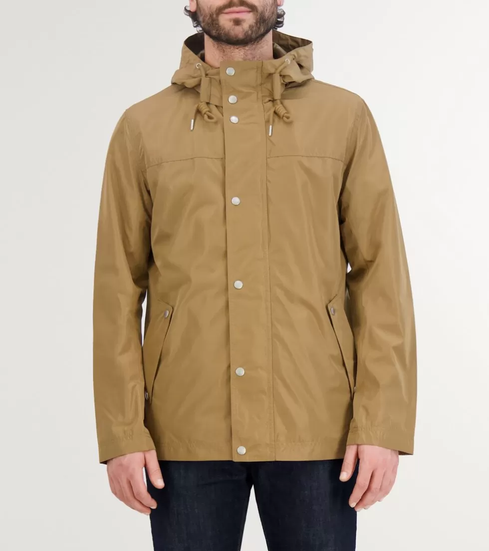 Cole Haan RAIN JACKETS | COATS & JACKETS^Men's Hooded Rain Jacket Khaki