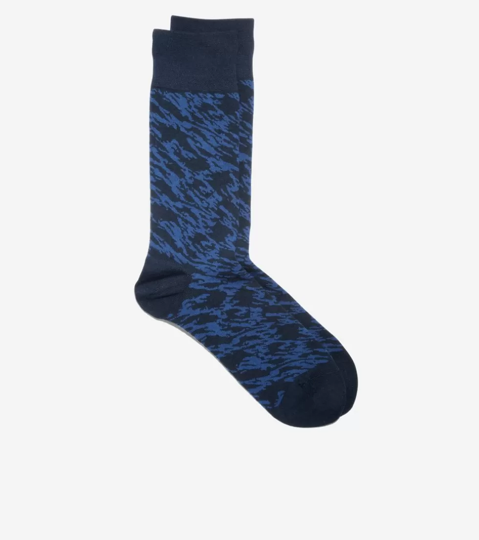 Cole Haan SOCKS | SOCKS^Men's Modern Camo Dress Crew Socks NavyBlueCamo
