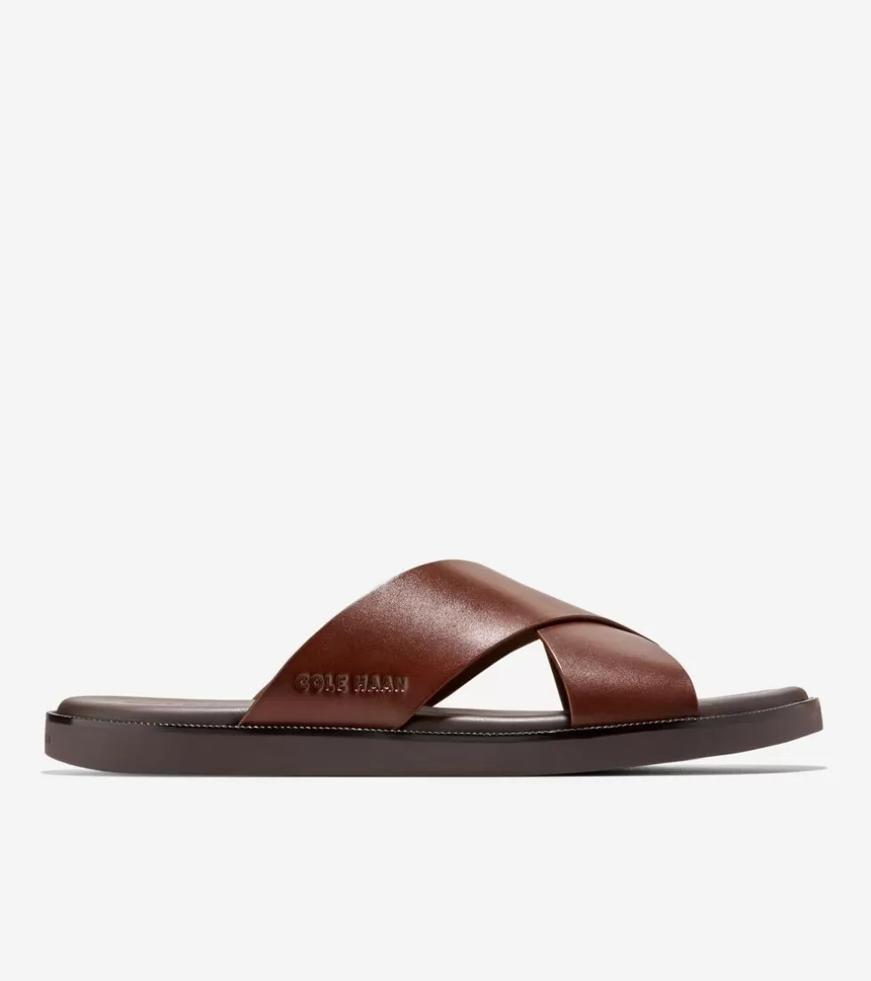 Cole Haan SANDALS^Men's Nantucket Cross Strap Sandals WoodburyBrown-Java