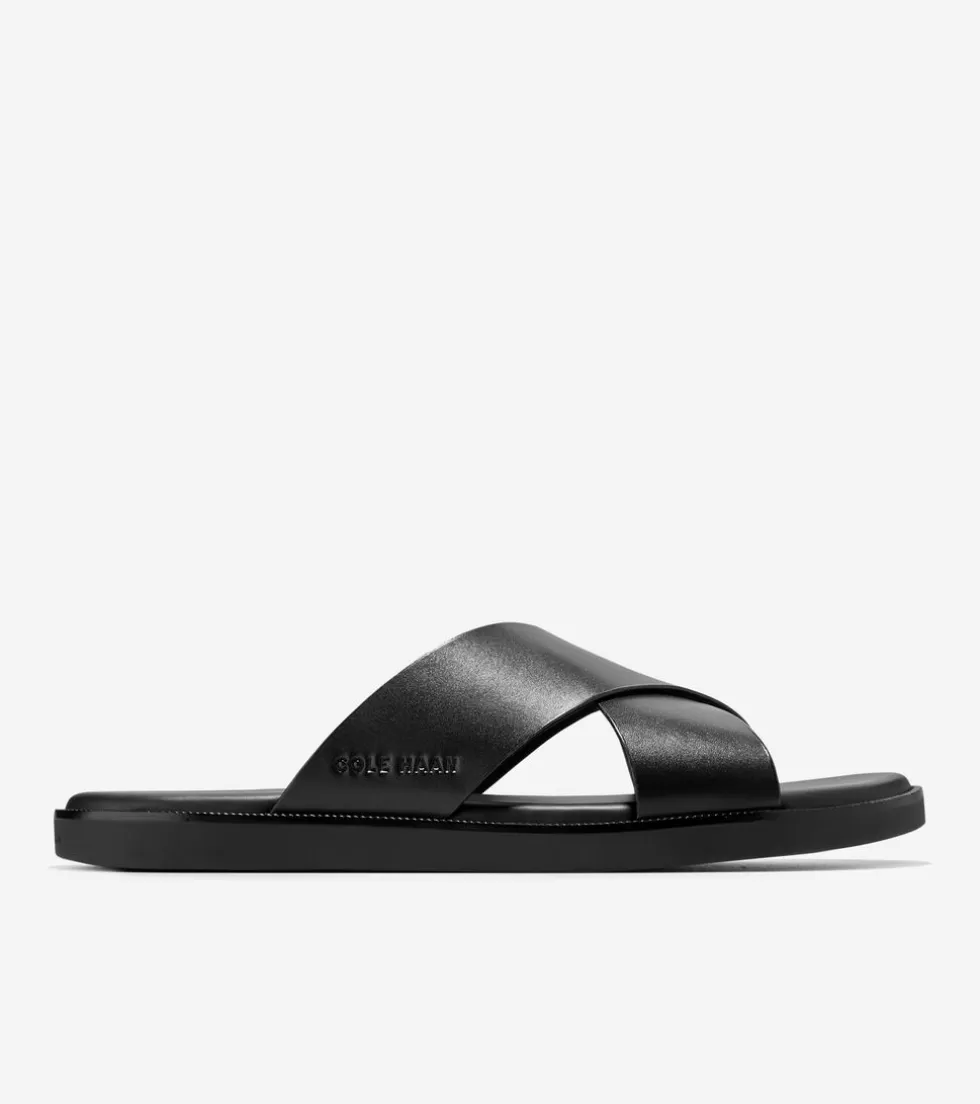 Cole Haan SANDALS^Men's Nantucket Cross Strap Sandals Black