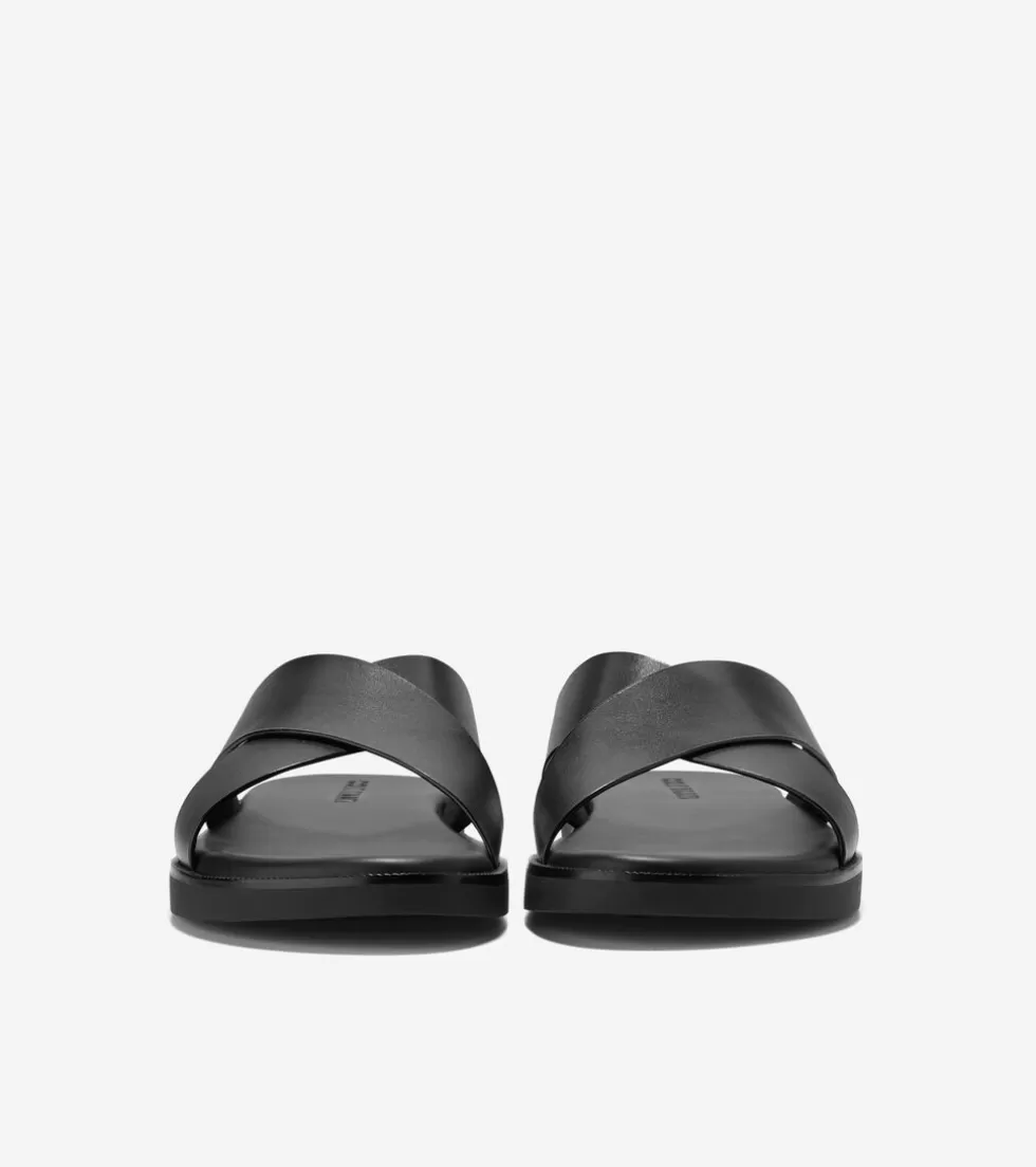 Cole Haan SANDALS^Men's Nantucket Cross Strap Sandals Black