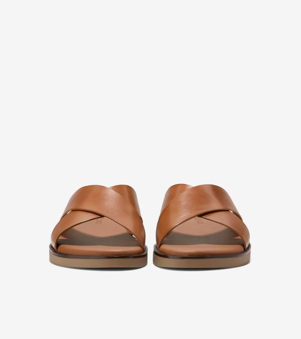 Cole Haan SANDALS^Men's Nantucket Cross Strap Sandals BritishTan-DarkLatte