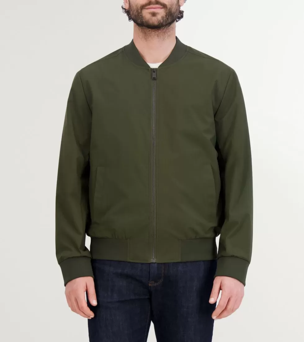 Cole Haan BOMBER JACKETS | COATS & JACKETS^Men's Nylon Bomber Jacket OliveGreen