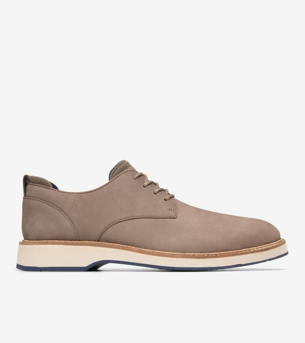 Cole Haan DRESS SHOES | OXFORDS^Men's Osborn Grand 360 Plain Oxfords MorelNubuck-Oat-NavyBlazer