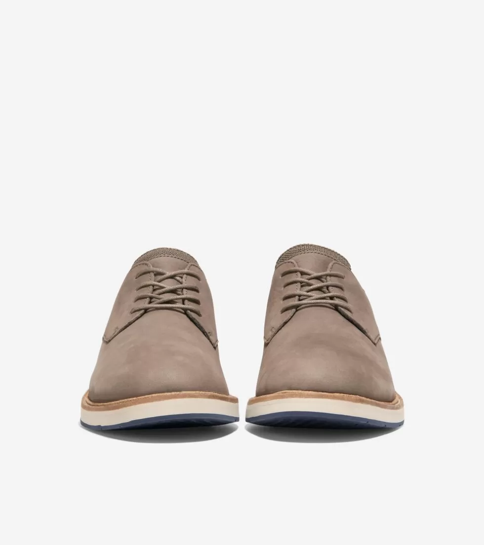Cole Haan DRESS SHOES | OXFORDS^Men's Osborn Grand 360 Plain Oxfords MorelNubuck-Oat-NavyBlazer