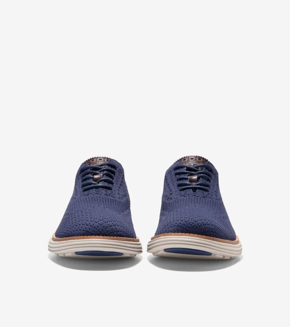 Cole Haan DRESS SHOES | OXFORDS^Men's ØriginalGrand Remastered Stitchlite™ Oxfords MarineBlue-DarkChocolateBrown-SilverLiningStitchlite™