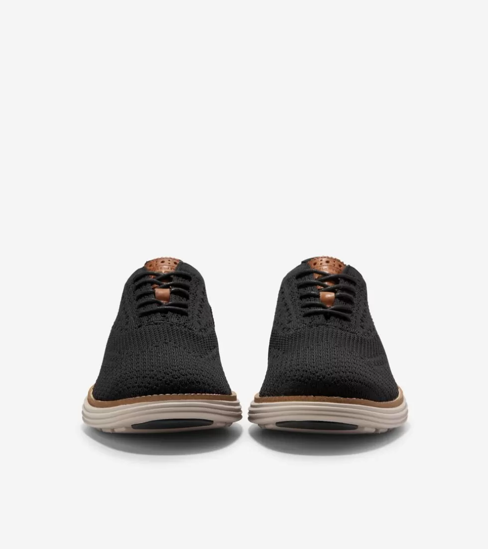 Cole Haan DRESS SHOES | OXFORDS^Men's ØriginalGrand Remastered Stitchlite™ Oxfords Black-BritishTan-SilverLiningStitchlite™