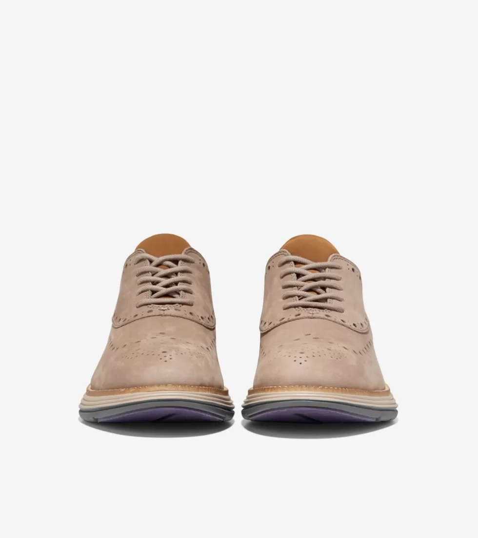 Cole Haan EXTENDED SIZES & WIDTHS | DRESS SHOES^Men's ØriginalGrand Ultra Wingtip Oxfords IrishCoffeeNubuck-Oat