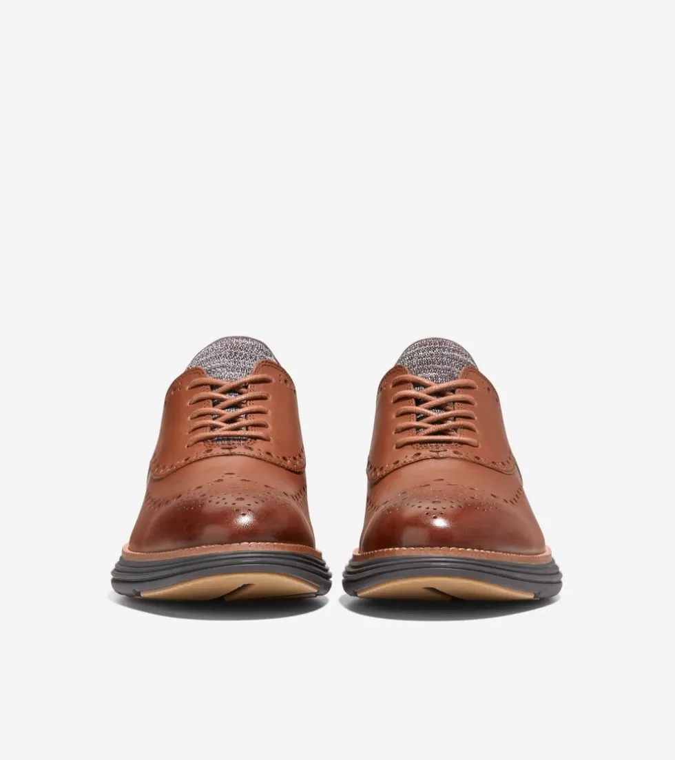 Cole Haan EXTENDED SIZES & WIDTHS | DRESS SHOES^Men's ØriginalGrand Ultra Wingtip Oxfords WoodburyLeather-Java