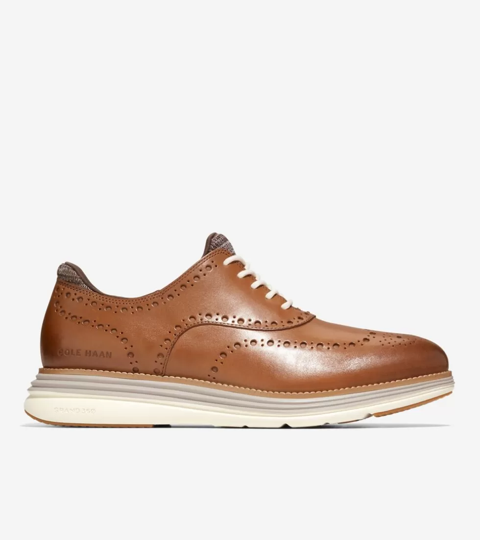 Cole Haan EXTENDED SIZES & WIDTHS | DRESS SHOES^Men's ØriginalGrand Ultra Wingtip Oxfords MonksRobe-PumiceStone-Ivory