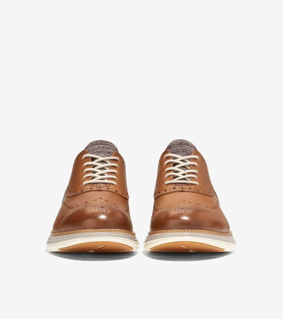 Cole Haan EXTENDED SIZES & WIDTHS | DRESS SHOES^Men's ØriginalGrand Ultra Wingtip Oxfords MonksRobe-PumiceStone-Ivory