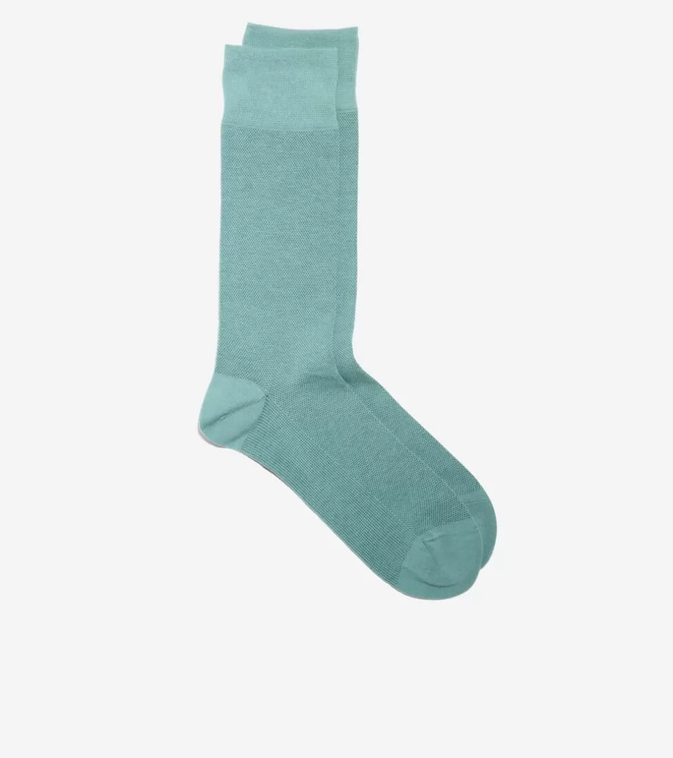 Cole Haan SOCKS | SOCKS^Men's Pique Crew Socks Green