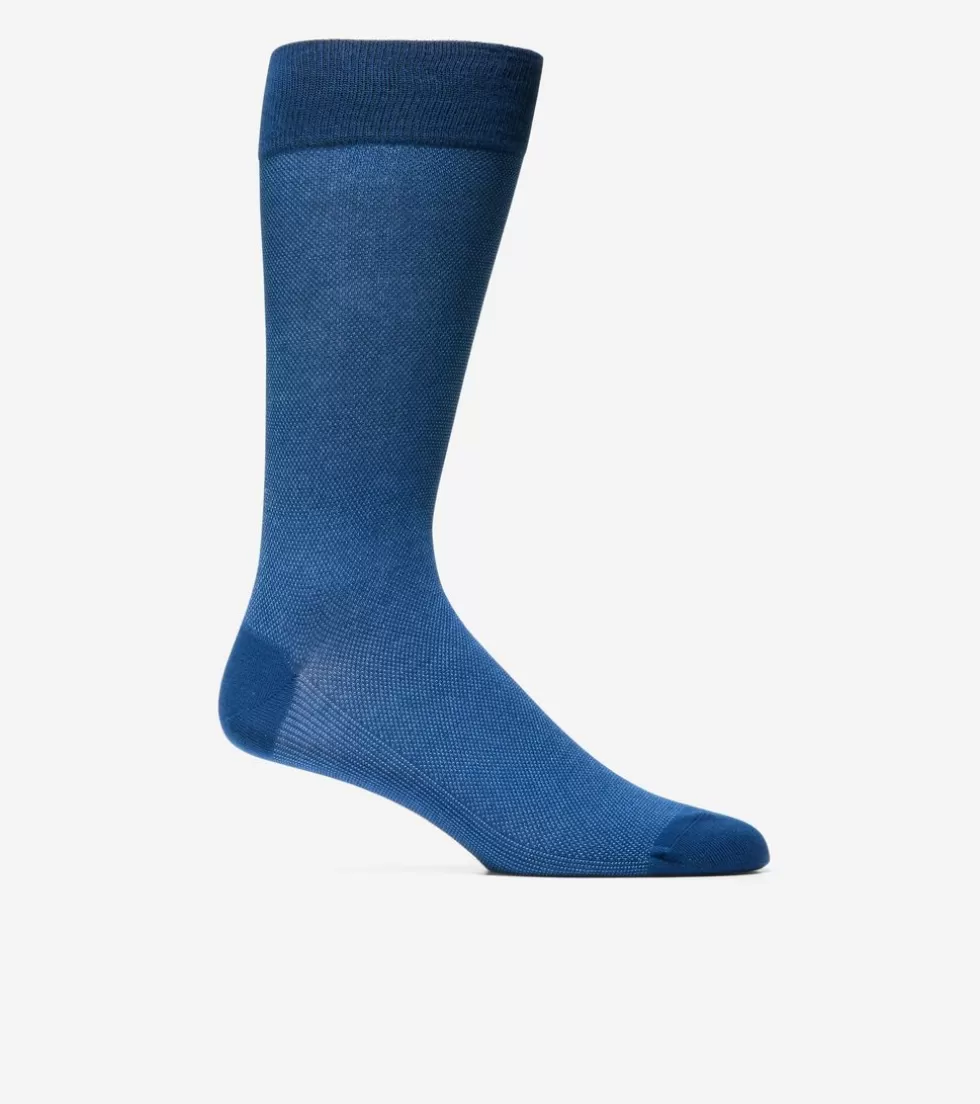 Cole Haan SOCKS | SOCKS^Men's Pique Crew Socks EstateBlue