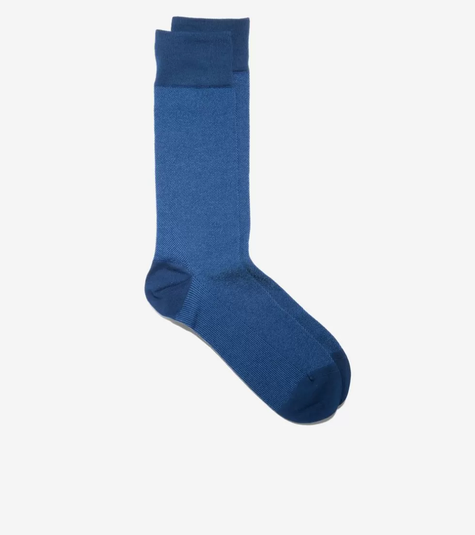 Cole Haan SOCKS | SOCKS^Men's Pique Crew Socks EstateBlue