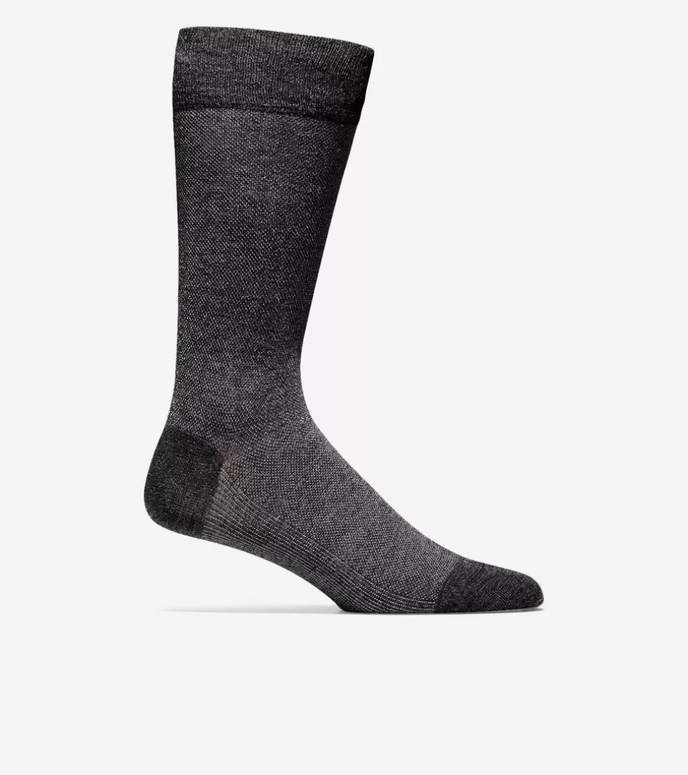 Cole Haan SOCKS | SOCKS^Men's Pique Crew Socks GraphiteHeather