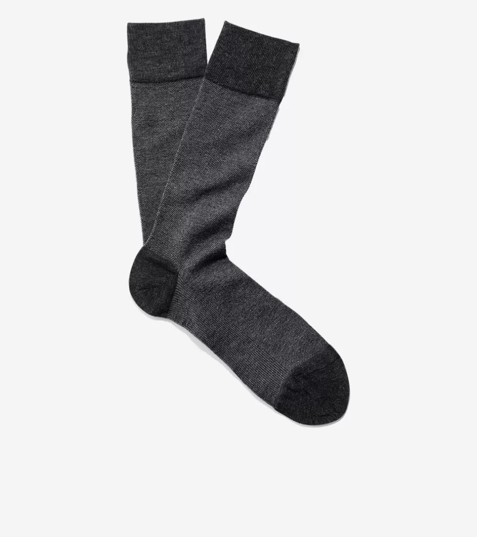 Cole Haan SOCKS | SOCKS^Men's Pique Crew Socks GraphiteHeather