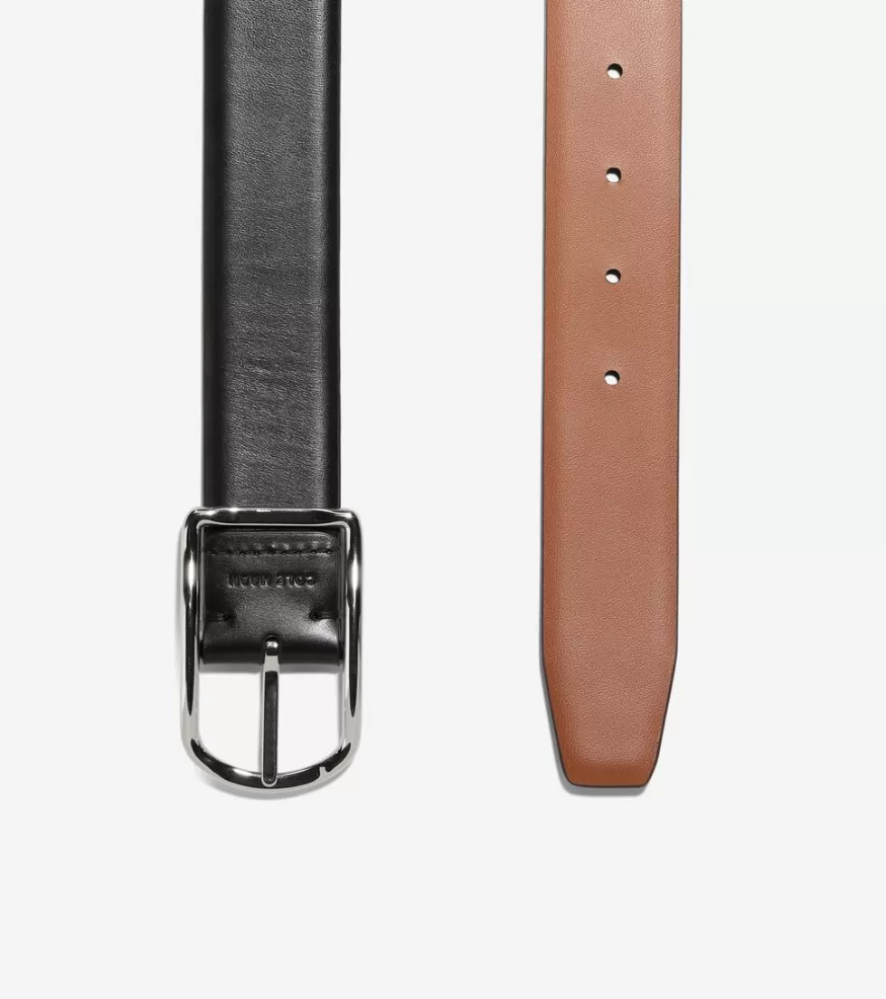 Cole Haan BELTS | BELTS^Men's Reversible Center Bar Belt Black-Tan