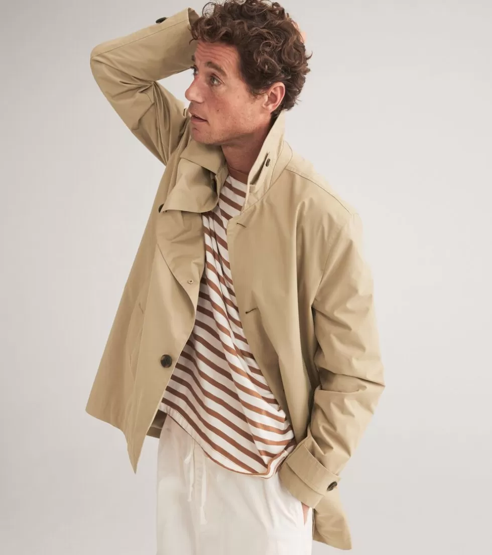Cole Haan RAIN JACKETS | COATS & JACKETS^Men's Stand Collar Rain Jacket Khaki