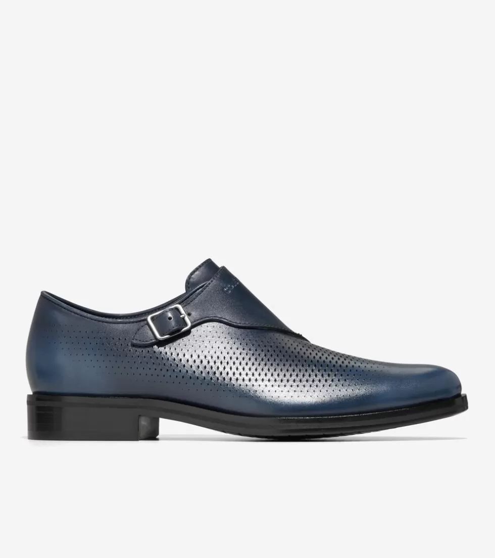 Cole Haan DRESS SHOES | OXFORDS^Men's Washington Grand Laser Monk Strap Shoes NavyBlazer-Black